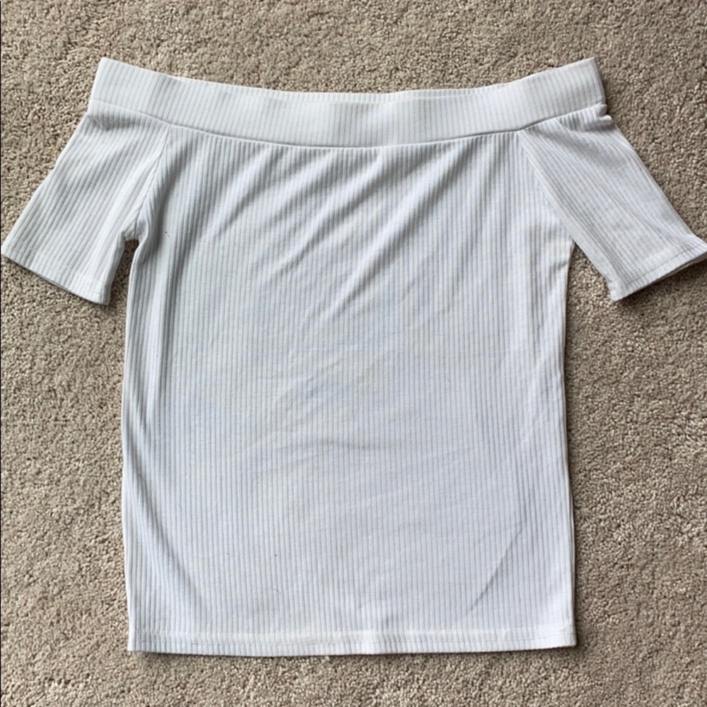 Cropped off the shoulder shirt